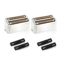 2 Pack Shaver Replacement Foil and Cutters Compatible with BaBylissPRO Double FXFS2 Metal Shaver foil Replacement,Silver