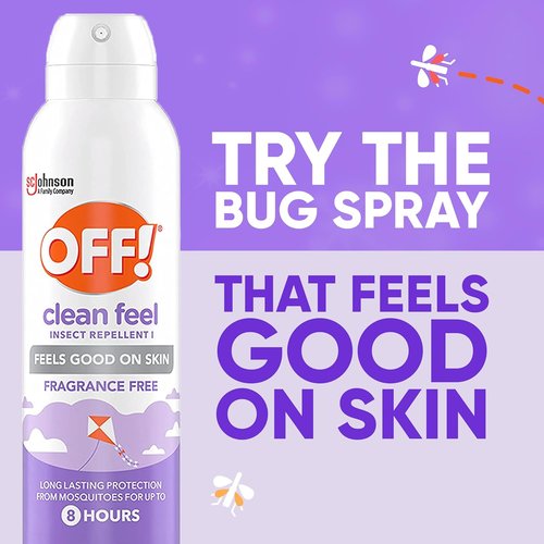 OFF! Clean Feel Insect Repellent - 20% Picaridin Bug Spray for Long-Lasting Mosquito Protection | 5 oz