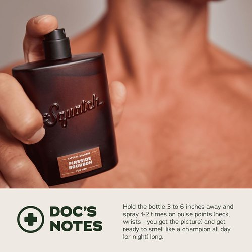 Dr. Squatch Natural Cologne for Men - Fireside Bourbon Scent with Scent-Lock Technology (1.7 fl oz)