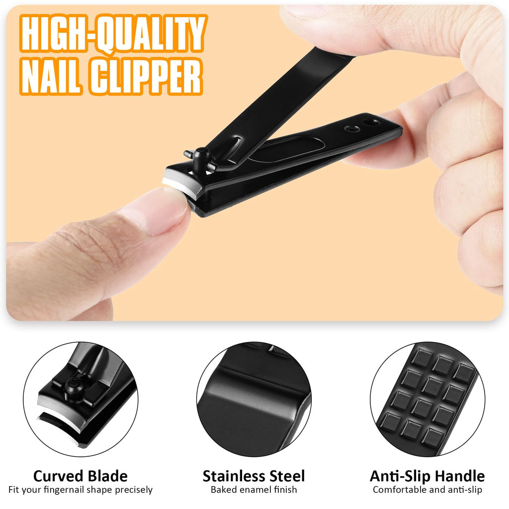 Yougai Tweezers Set,9 Pcs Professional Stainless Steel Eyeberow Tweezer Kit for Women and Men, Great Precision Tweezers No Gaps with Leather Travel Case