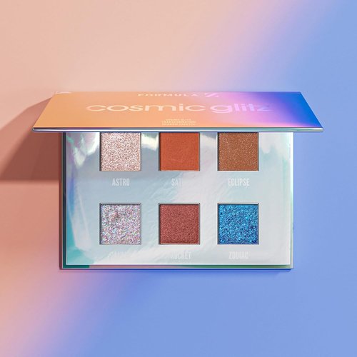 Formula Z Eye Shadow Palette - Longwearing Glitter Makeup with Richly Pigmented Universal Shades - Cosmic Glitz