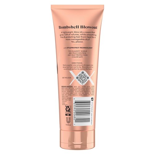 Nexxus Blow Dry Cream - Frizz Control for Weightless Style & Volume | 6 oz with StyleProtect Technology