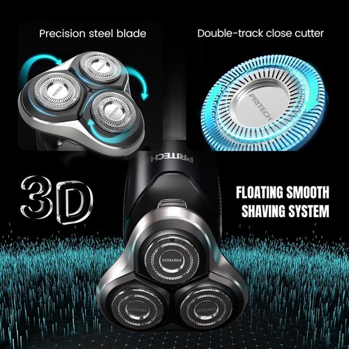 Skiennix Electric Razor for Men - Rechargeable Waterproof Cordless Shaver for Wet & Dry Use