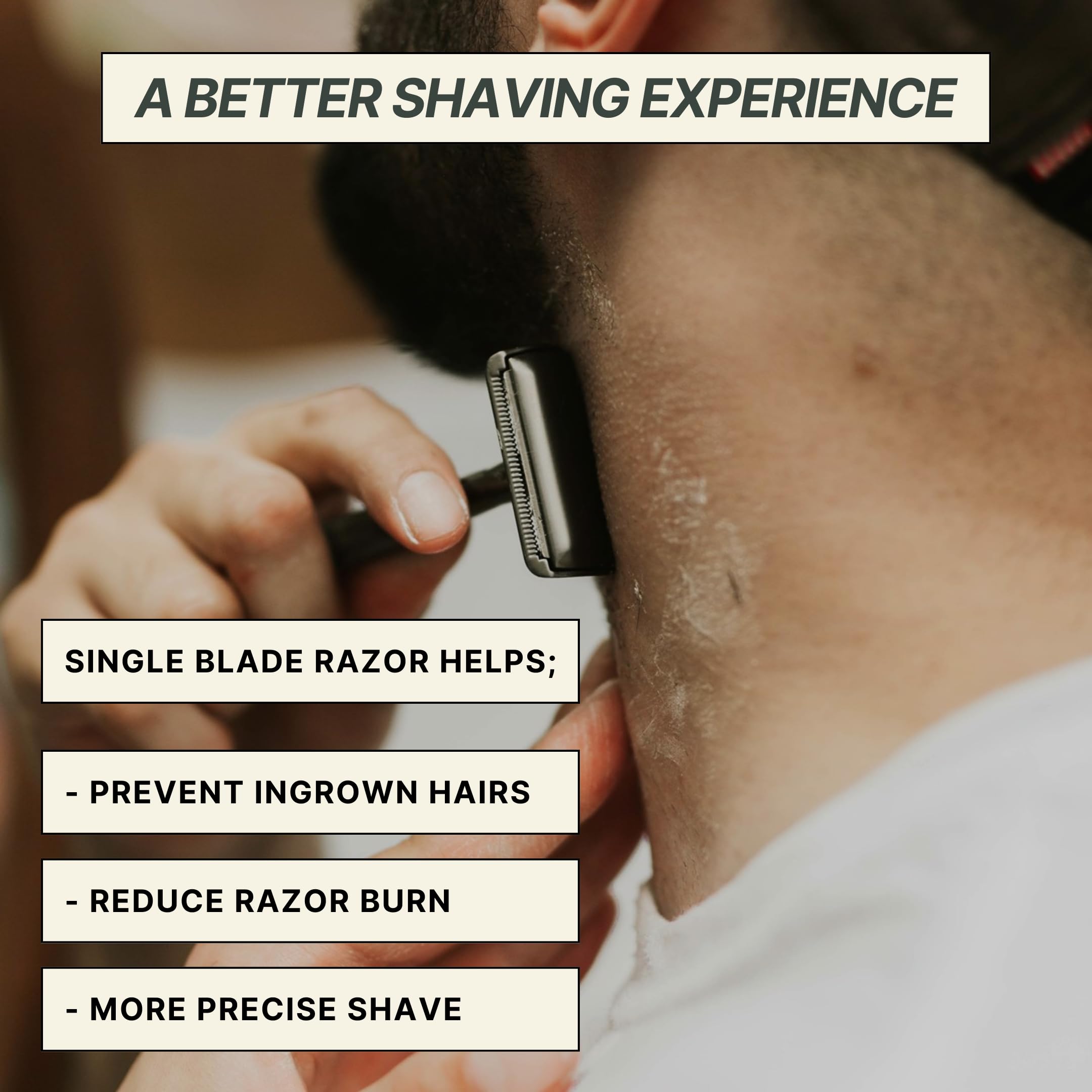 Zero Waste MVMT Single Blade Safety Razor for Men & Women (Rose) Premium Aluminum Handle, Reusable & Plastic-Free – Smooth, Close Shave with Less Irritation – With 10x Blades & Travel Bag - Rose Gold