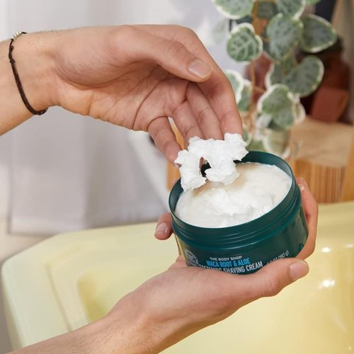The Body Shop Maca Root & Aloe Softening Shaving Cream for Men, 6.7 Oz