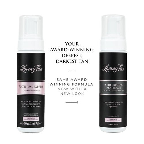 Loving Tan Platinum Self Tanning Mousse | Darkest 2 HR Express Formula - Streak Free, 6.7 Fl Oz
