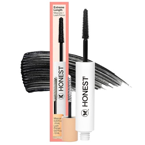Honest Beauty 2-in-1 Extreme Length Mascara & Lash Primer - Lengthening & Volumizing | Cruelty-Free | Black, 0.27 fl oz