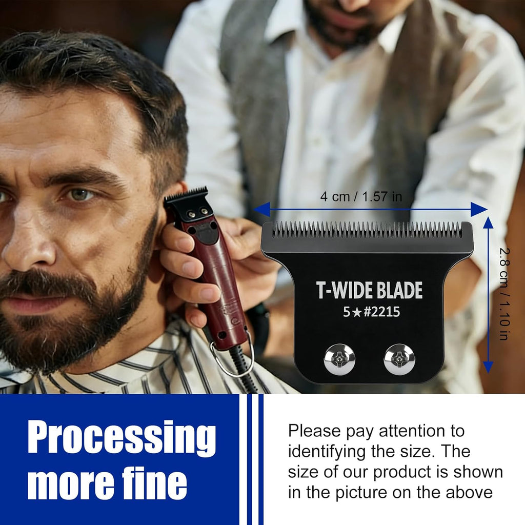 Wahl 5 Star Detailer Li Trimmer Replacement Blades - Adjustable Zero-Gap Stainless Steel, Black