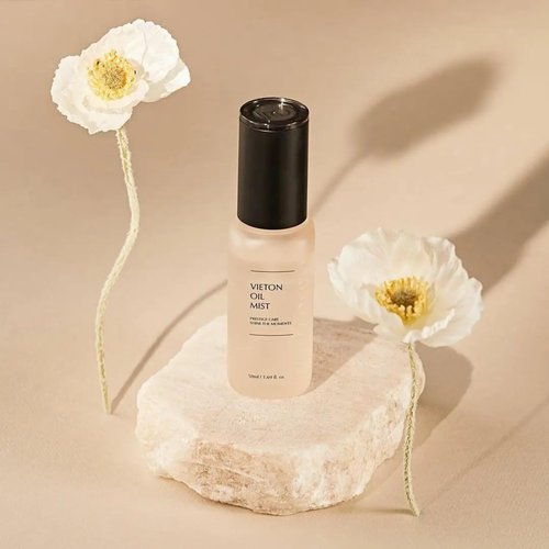 INCELLDERM Riman Vieton Oil Mist | 50ml | Bi-Phasic Hydration with Camellia Seed Oil & Seaberry Water | Korean Skincare Mist for Moisture, Balance & Radiance | Natural Facial Spritz Moisturizer