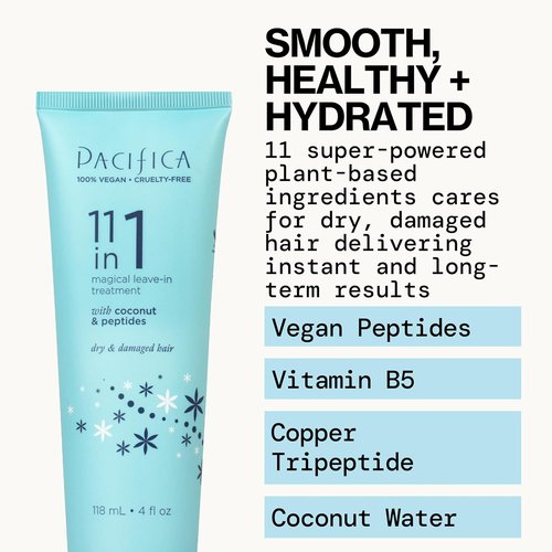 Pacifica Leave-In Conditioner - 11-in-1 Magical Hair Treatment for Strengthening & Repairing - Deep Conditioning for All Hair Types, Vegan