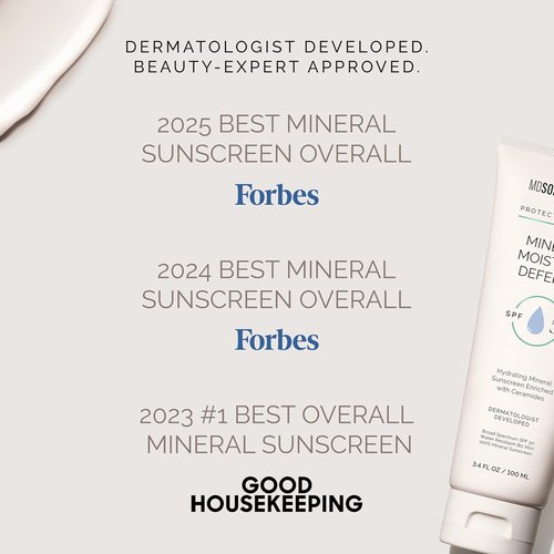 MDSolarSciences Mineral Moisture Defense SPF 50 Sunscreen - Broad Spectrum Protection for Face & Body