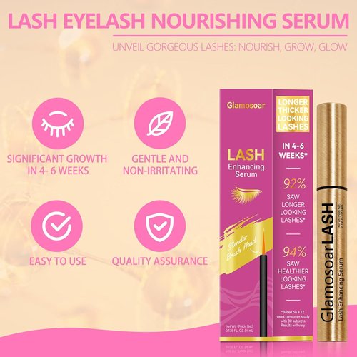 Skiennix Lash Serum | Eyelash Growth Enhancer for Fuller, Longer, Stronger Lashes - 4ml