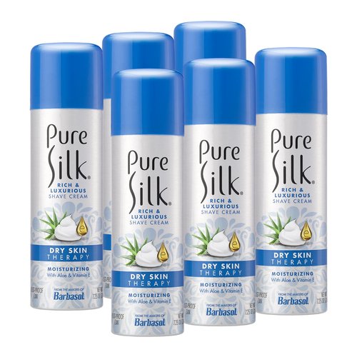 Pure Silk Dry Skin Treatment Spa Therapy Shave Cream for Women, 7.25 Oz, Pack Of 6