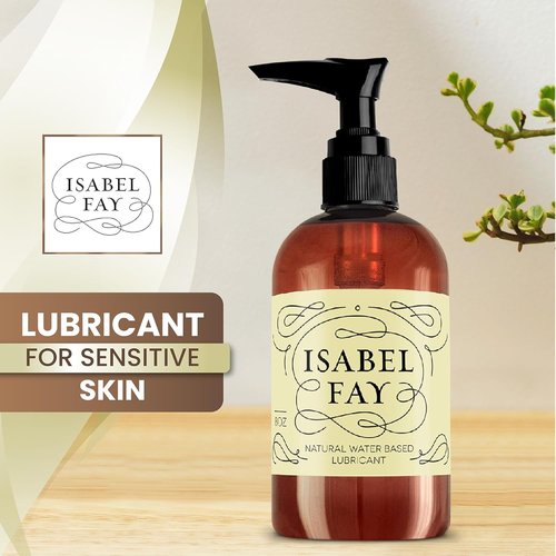 Isabel Fay Natural Water-Based Personal Lubricant - Paraben & Glycerin Free for Sensitive Skin | 8 oz