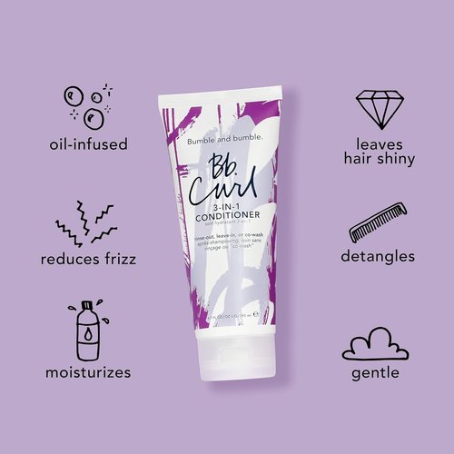Bumble and bumble. Curl Moisturizing Shampoo & 3-in-1 Conditioner Set - Frizz Control & Color Safe | For Coily, Curly, Wavy Hair | Enriched with Coconut, Avocado & Jojoba Oil