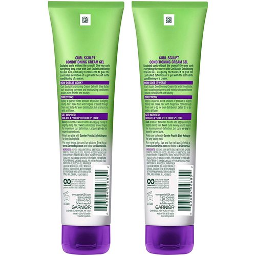 Garnier Fructis Style Sculpt Conditioning Cream Gel - Curl Enhancer, 5.1 oz | Pack of 3