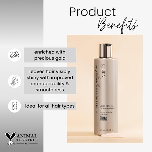 Kenra Platinum Luxe Shine Conditioner - Nourishing Formula for Radiant Hair | 33.8 oz