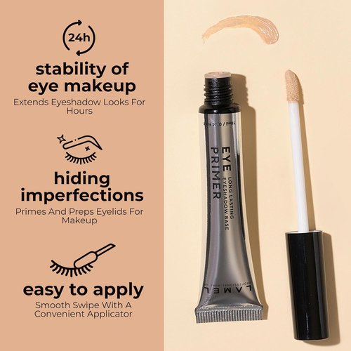 Lamel Insta Eyeshadows Base - Universal Clear Formula | Waterproof, Vegan & Cruelty-Free - 10 ml for All Skin Tones