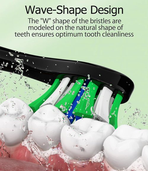Replacement Toothbrush Heads Compatible with AquaSonic Black Series Vibe Series Elite Series Electric Toothbrush, 12 Count, Black