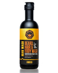 GIBS Grooming Amber 3 in 1 Body Wash For Men, Beard & Hair Moisturizing and Cleansing Liquid Body Wash Liter - Sulfate and Paraben Free