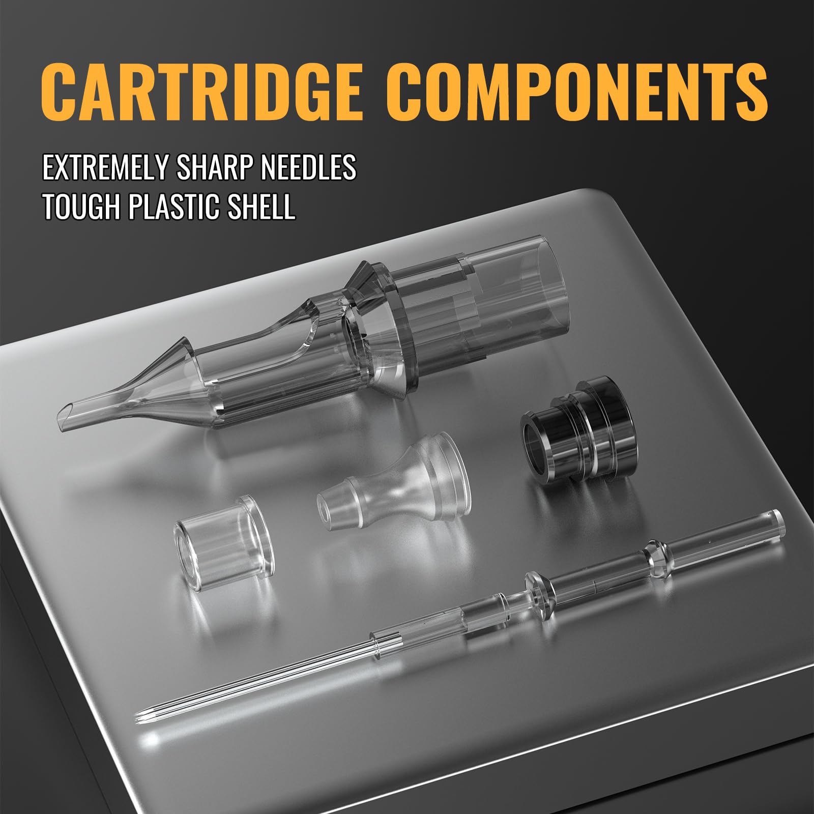 Wormhole Tattoo 50Pcs Tattoo Needles Long Taper Assorted Disposable Tattoo Cartridge Needles Mixed 5RL 7RL 9RL 5RS 7RS 9RS 15M1 21M1 15RM 21RM Round Liner Shader Magnum Round Magnum