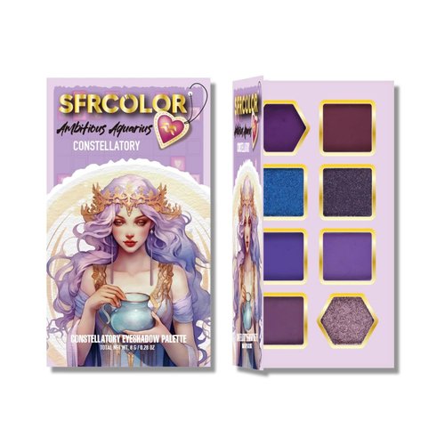 Skiennix 12-Color Zodiac Eyeshadow Palette - Highly Pigmented Matte & Metallic Shades for Professional Eye Makeup