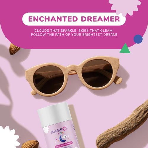 MAGSOL Natural Deodorant for Kids and Teens, Aluminum Free, Baking Soda Free, Magnesium Deodorant for Girls, Gentle for Sensitive Skin, Long Lasting Odor Protection, Enchanted Dreamer 2.6 oz