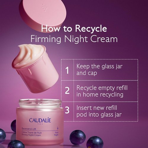 Caudalie Resveratrol-Lift Firming Night Cream - Retinol Alternative, Refillable 50 mL