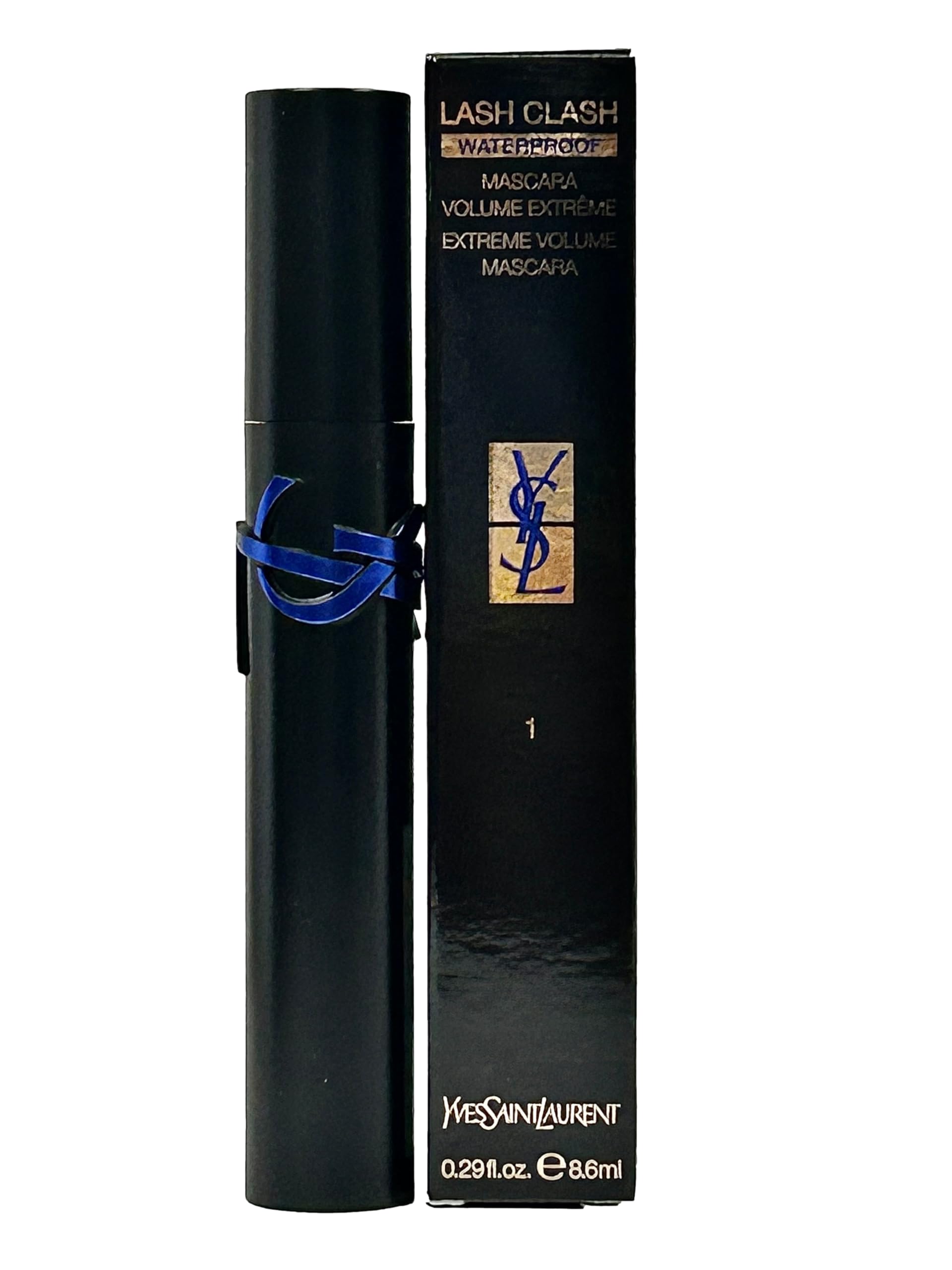 Yves Saint Laurent Lash Clash Waterproof YSL Mascara Extreme Volume Black # 1-8.6 ML 0.29 FL OZ