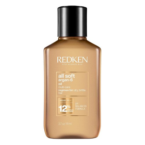 Redken All Soft Argan-6 Oil Treatment - Deeply Conditions Dry Hair, Adds Softness & Shine with Argan Oil