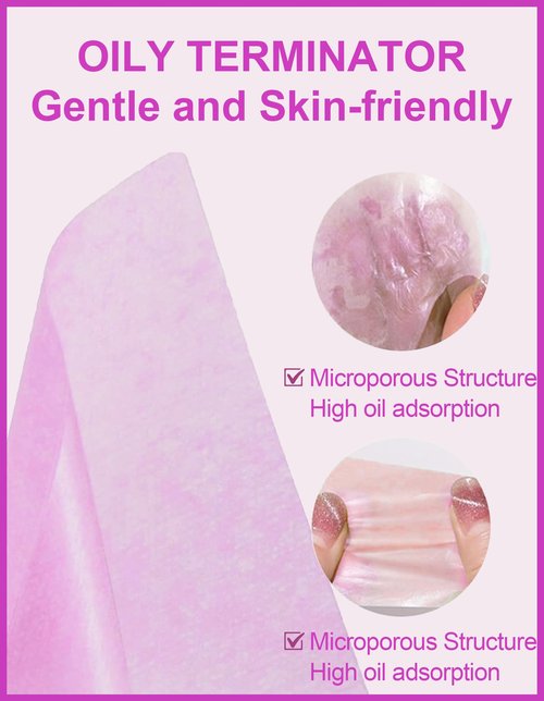 Oil Blotting Paper - 300 Sheets with Mirror, Puff & Refills, Absorbs Excess Face Oil, Controls Shine, Saves Makeup, The On-the-Go Essential for a Flawless, Matte Finish All Day