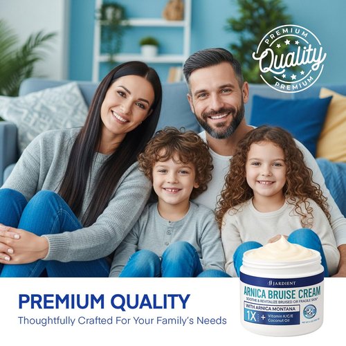 Arnica Bruise Cream Extra-Strength: Fast-Acting for Bruising & Swelling on Thin Skin - Advanced Formula with Arnica Montana Vitamin K C & E - Soothing Hydrating for Face and Body (4 Fl Oz (Pack of 1))