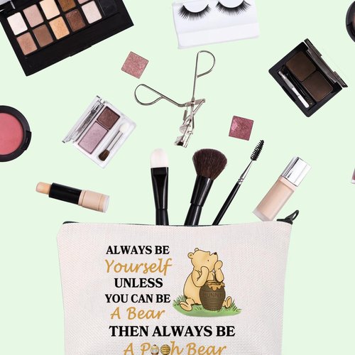 Honey Bear Makeup Bag Magic Kingd*m Gift Catartoon Character Quote Makeup Bag Honeys Bear Gift Bear With Honey Pot Bag (P Bear)