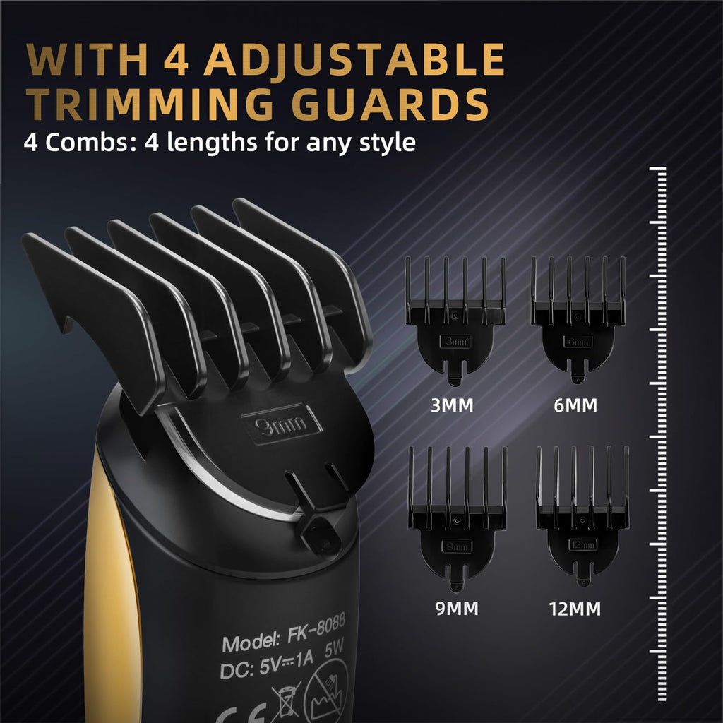 ZENLICO Beard Trimmer for Men, Rechargeable Men's Hair Trimmer & Clippers, Electric Grooming Kit for Beard, Face, Neck, Groin & Manscaping, Ideal Gift for Men