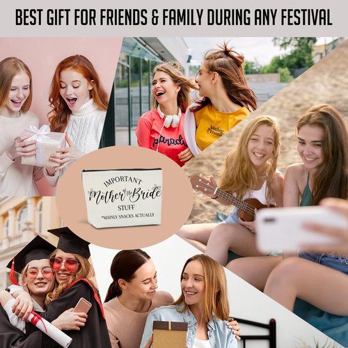 Mother of The Bride Gifts Wedding Gift Ideas Marriage Gifts Makeup Bag Cosmetic Bag for Women Female Friend Coworker Bridal Shower Wedding Gifts Just Married Gifts Newlywed Gift Married Couple Gifts