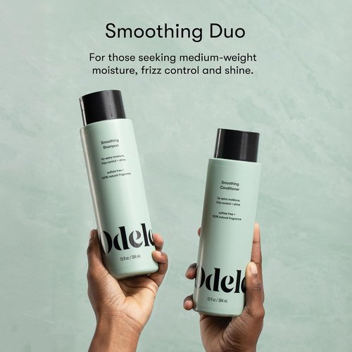 Odele Smoothing Shampoo & Conditioner Set - Sulfate-Free Moisture & Frizz Control | 13 Fl Oz Each (2-Pack)