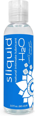 Sliquid H2O Water-Based Lubricant - Natural, Glycerin-Free Personal Lube | 2 Oz Clear & Unscented