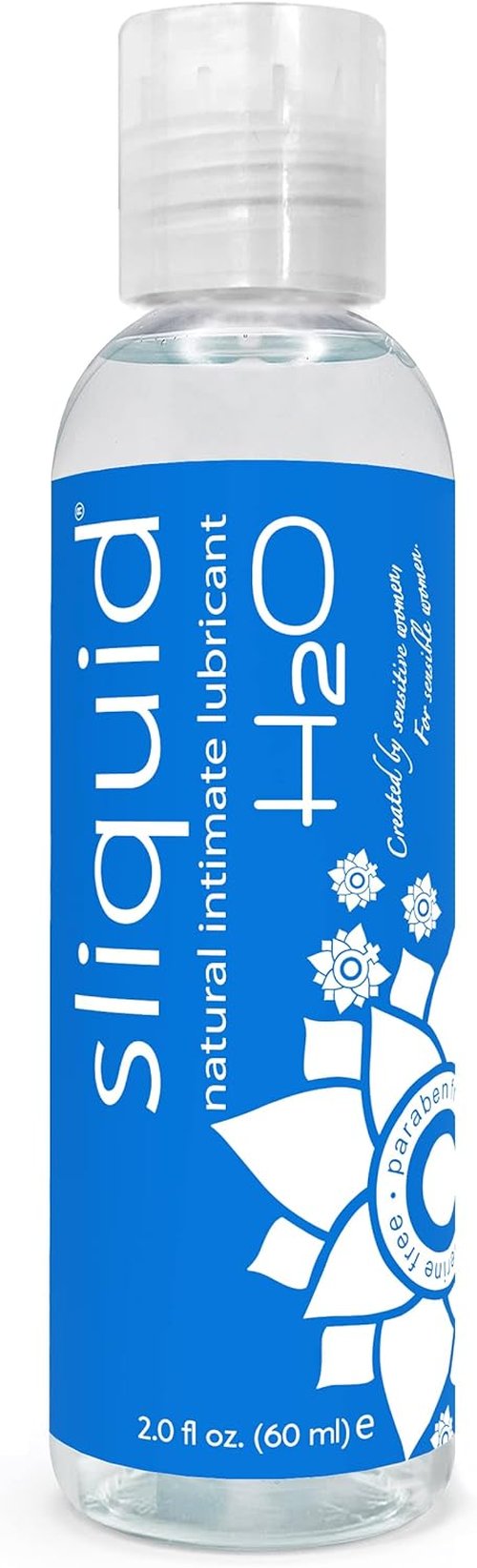 Sliquid H2O Water-Based Lubricant - Natural, Glycerin-Free Personal Lube | 2 Oz Clear & Unscented