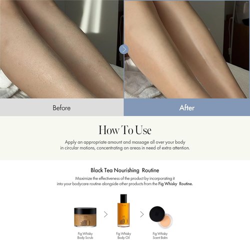 Fig Whisky Hydrating Body Oil - Fast-Absorbing Non-Greasy Moisturizer with Fig, Argan & Jojoba Oils | 3.38 fl. oz