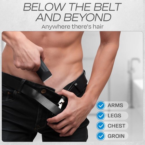 HUMMINGBIRD MK5 Pubic Hair Trimmer for Men – Ceramic Blade, No Nick, No Cut, Ball Trimmer, Waterproof, USB-C Rechargeable, LED Display, Charging Dock & Travel Pouch, Body Trimmer & Ball Shaver