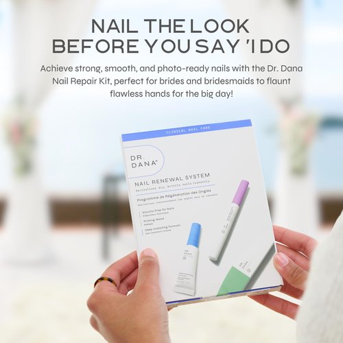 Dr. Dana Nail Repair Kit for Damaged Nails – Strengthening & Exfoliating Treatment with Glycolic Acid, Nail Primer, Hydrator & Priming Wand for Shiny, Healthy Nails, Nail Care Kit