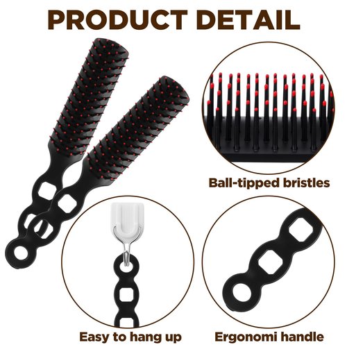 110 PCS Bulk Hair Brushes for Homeless, Hair Brush for Curly Hair, Detangling Hair Brush with Nylon Bristles, Individually Wrapped, Suitable for men and women, Hotel, Nursing Home, Charity, Church, Tr