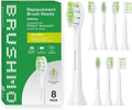 Brushmo Diamond-Shape Whitening Toothbrush Heads - 8 Medium Firm Dupont Bristles for Philips Sonicare
