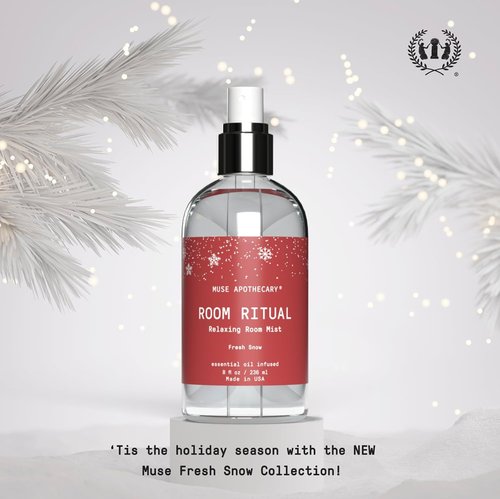 Muse Apothecary Room Ritual - Aromatic Room Spray with Essential Oils | 8 oz Fresh Snow, 2 Pack