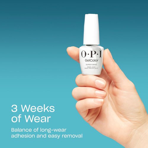 OPI GelColor Base & Top Coats - Strong Adhesion & High Shine for LED Gel Nail Polish | 0.5 Fl Oz