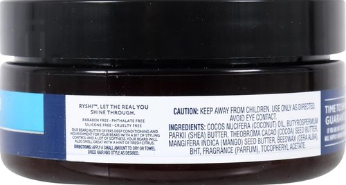 Ryshi Beard Butter - Nourishing Formula for Soft, Manageable Beards | 2.64 oz