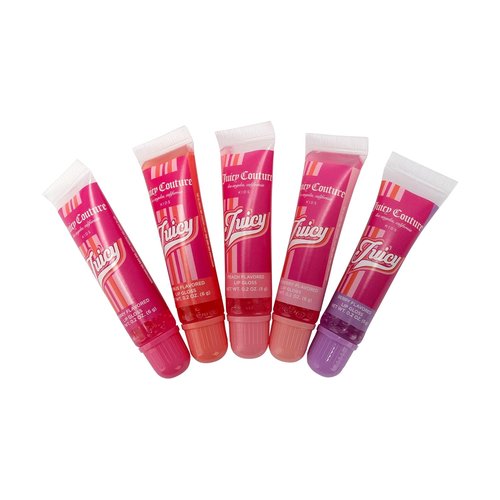 Juicy Couture Lip Gloss Set - 5 Vibrant Shades in Cute Packaging for Girls & Tweens