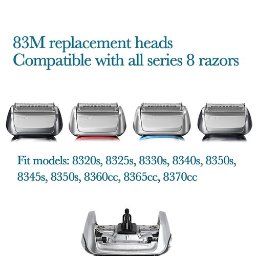 Skiennix Series 8 Wet & Dry Replacement Heads - Smooth, Close Shaving | 2 Pack, Compatible with All S8 Razors