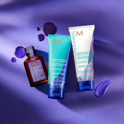 Moroccanoil Blonde Perfecting Purple Conditioner - Enhance Blonde Hair | 8.5 Fl Oz