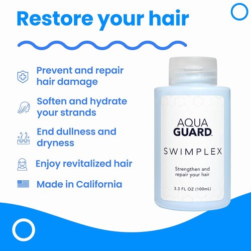 AQUA GUARD SwimPlex Hair Mask - Repair Damage from Chemicals & Minerals | Paraben-Free | 3.3 oz